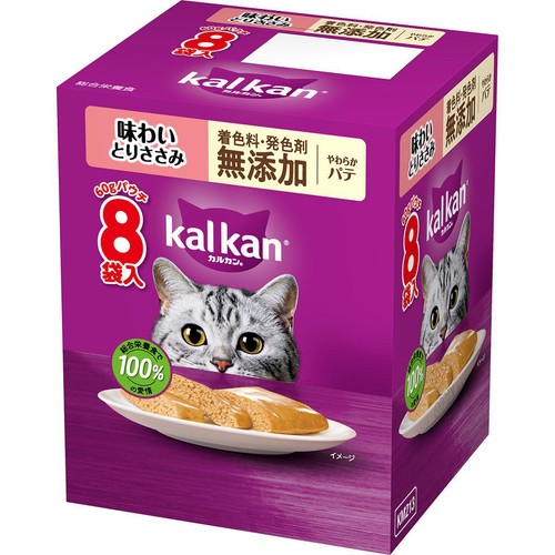 【ペット用】 マースジャパン カルカンパウチ やわらかパテ 味わいとりささみ 60g x 8袋入