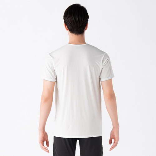 PEACE FIT(ピースフィット) COOL 接触冷感半袖Vネックシャツ 紳士 シロ L トップバリュ