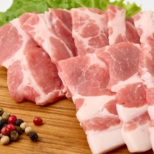 [鮮度+]【冷蔵】山形県産 豚肉かたロース焼肉用 150g-190g