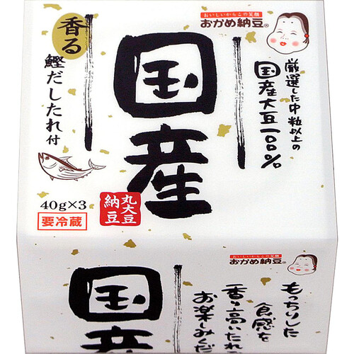 タカノフーズ おかめ納豆 国産丸大豆納豆 40g x 3個
