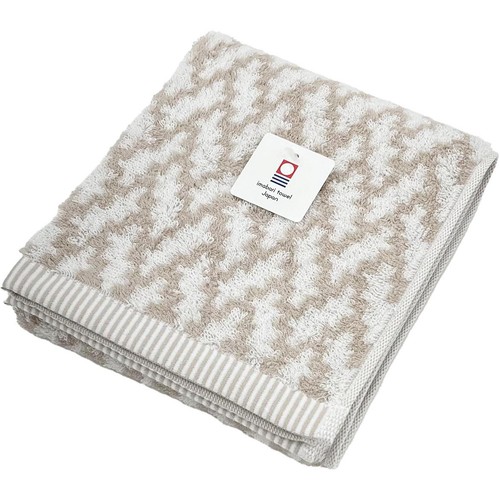 林 今治ルフランジオ フェイスタオル 約34 x 80cm ベージュ