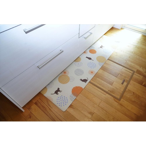 キッチンマット プラッツ 約45 x 180cm アイボリー