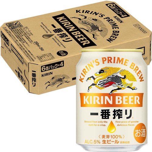 【5%】キリン 一番搾り 1ケース 250ml x 24本