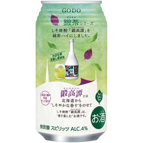 【4%】 合同酒精 鍛茶 鍛高譚の緑茶ハイ 340ml