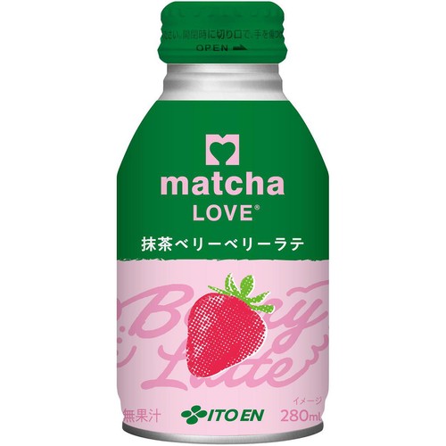 伊藤園 matcha LOVE 抹茶ベリーベリーラテ 280ml Green Beans