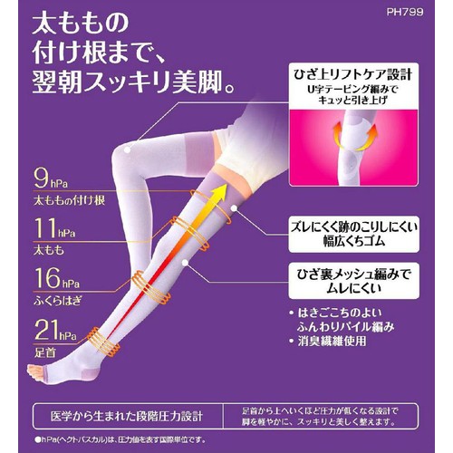 【お取り寄せ商品】 ピップ スリムウォーク 美脚スーパーロング ラベンダー S-M