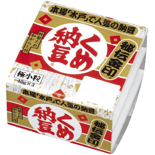 ミツカン くめ納豆 秘伝金印 ミニ 40g x 3個