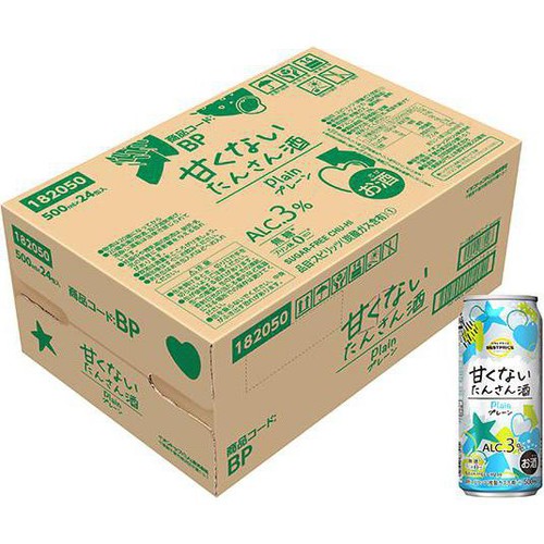 甘くないたんさん酒 プレーンサワー 1ケース 500ml x 24本 トップバリュベストプライス