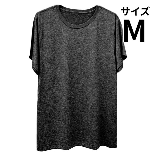 カイタックファミリー 紳士ヒヤロン半袖丸首Tシャツ 接触冷感 M チャコール