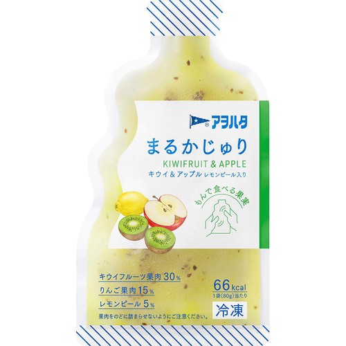アヲハタ まるかじゅり キウイ&アップルレモンピール入り【冷凍】 80g