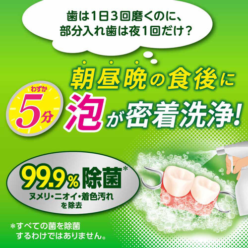 花王 ディープクリーン 泡で出るシュッシュデント 部分入れ歯用洗浄剤 つめかえ用 215ml