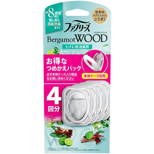 P&G ファブリーズ トイレ用消臭剤 ベルガモットウッド つめかえパック 4回分