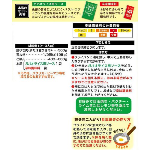 ダイショー ガパオライスの素 2～3人前 105g