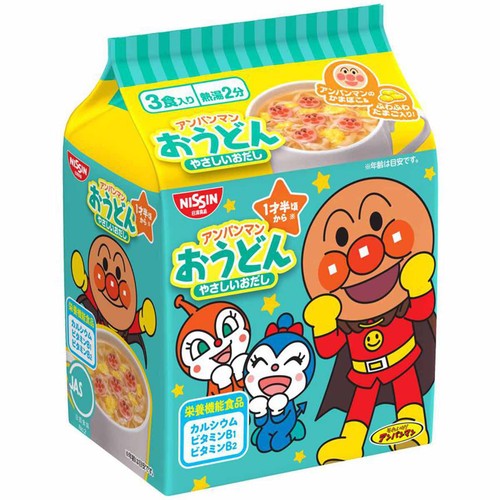 日清食品 アンパンマンおうどんやさしいおだし3食パック 87g