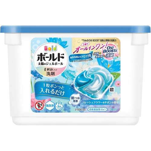 P＆G　ボールド　フラワーサボン　　抗菌＋アロマ　洗濯用洗剤　400g　40袋 P&G ボールド 太陽のジェルボール フレッシュフラワー&サボンの香り