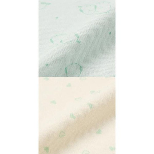 厚地 9分袖シャツ 綿100% 柄 女の子 2枚組 110cm トップバリュ