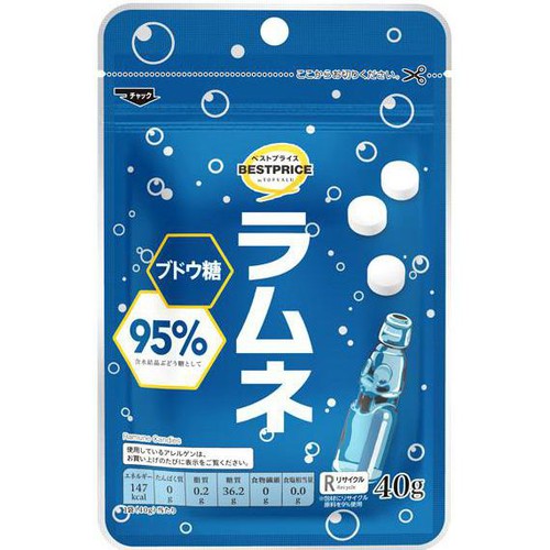 ラムネ ブドウ糖95% 40g トップバリュベストプライス