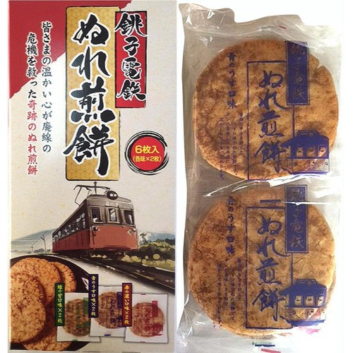 銚子電鉄 ぬれ煎餅 三味箱入り 6枚入