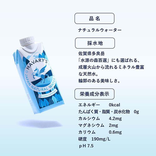 ハバリーズ ナチュラルウォーター 330ml