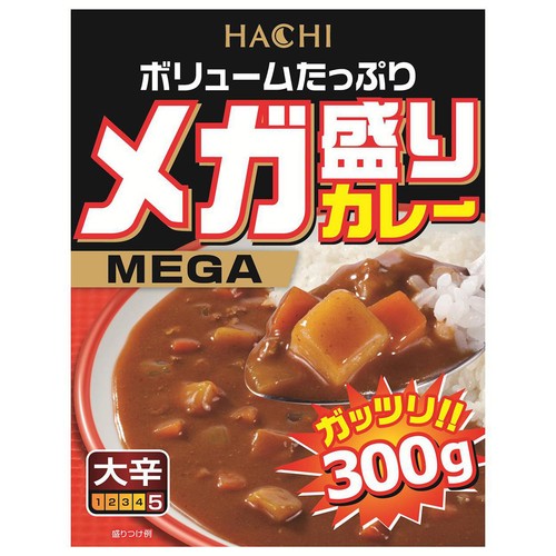 ハチ食品 メガ盛りカレー 大辛 300g