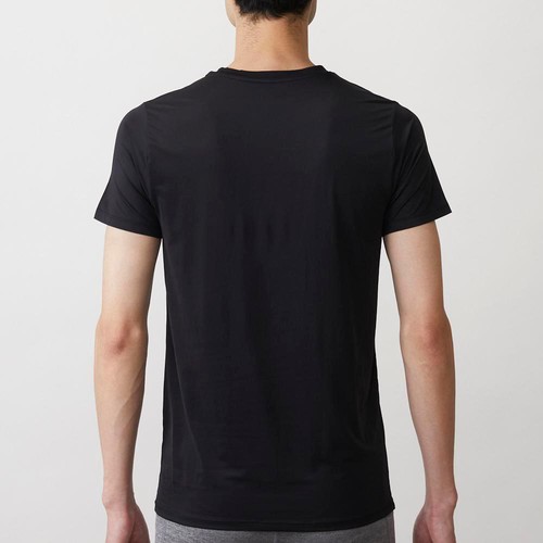 PEACE FIT(ピースフィット) SilkyFACT 半袖クルーネックシャツ 紳士 クロ 2XL トップバリュ
