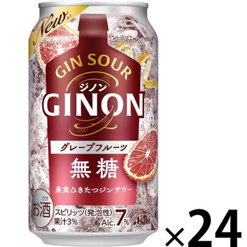 【7%】 アサヒ GINON グレープフルーツRC 1ケース 350ml x 24本