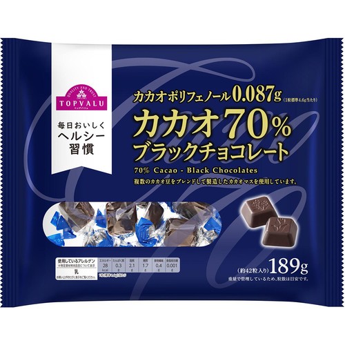 カカオ70%ブラックチョコレート 189g トップバリュ Green Beans