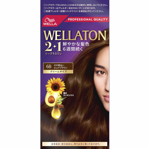 【お取り寄せ商品】 ウエラトーン 2+1 クリームヘアカラー やや明るいピュアブラウン 6B