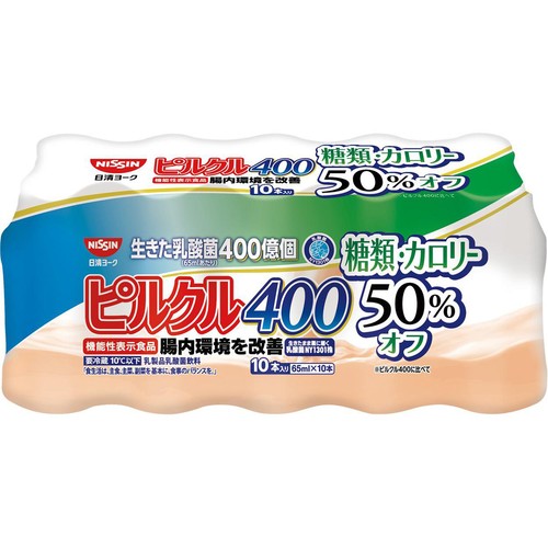 日清ヨーク ピルクル400 糖類・カロリー50%オフ 65ml x 10本 Green