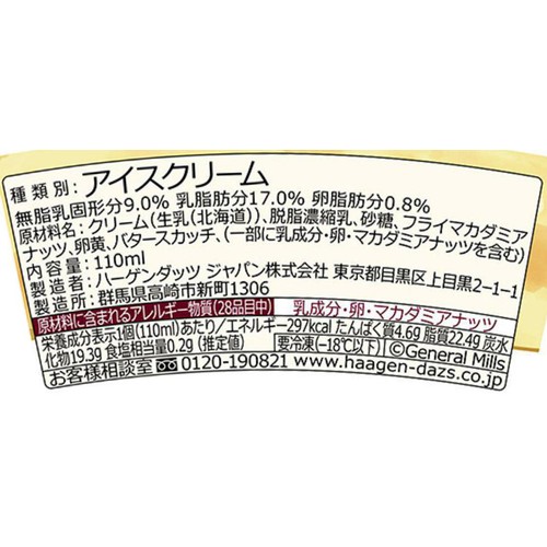 ハーゲンダッツ ミニカップ マカデミアナッツ 110ml