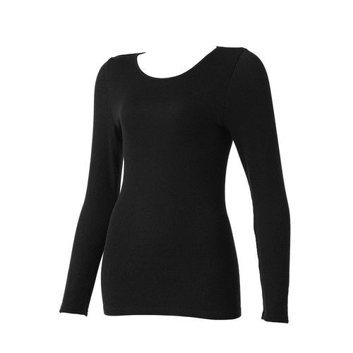 PEACE FIT (ピースフィット) WARM よくのびーる 長袖Tシャツ 婦人 クロ L トップバリュ