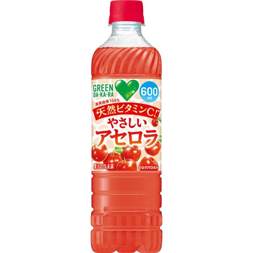 サントリー GREEN DA・KA・RA やさしいアセロラ 600ml Green Beans