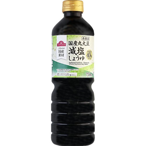 国産丸大豆減塩しょうゆ 750ml トップバリュ