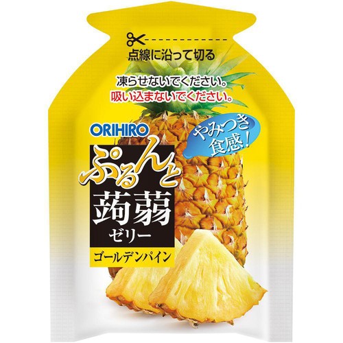 オリヒロ ぷるんと蒟蒻ゼリーパウチ ゴールデンパイン 6個入 Green