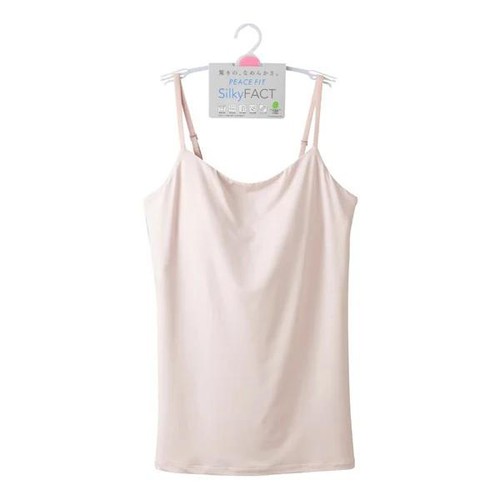 PEACE FIT(ピースフィット) SilkyFACT モールドカップ付 キャミソール 婦人 ピンク M トップバリュ