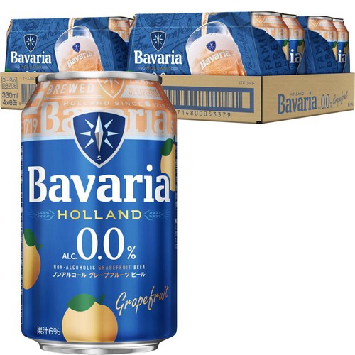 【ノンアルコール/オランダ産】 バヴァリア グレープフルーツ 1ケース 330ml x 24本