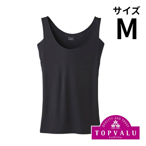 PEACE FIT(ピースフィット) COOL 汗取りパッド付タンクトップ 婦人 クロ M トップバリュ