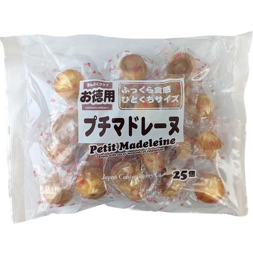 ジェーシーシー まんぷくクラブ プチマドレーヌ 25個入 Green Beans