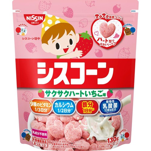 日清シスコ シスコーン サクサクハートいちご味 130g