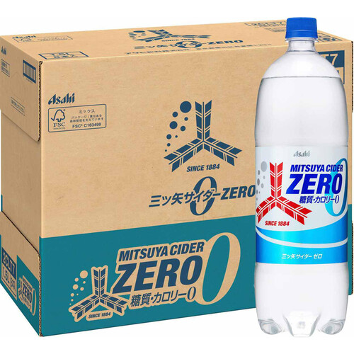 三ツ矢セールスマン アサヒ飲料 三ツ矢サイダーZERO 1ケース 1500ml x 8本 Green Beans
