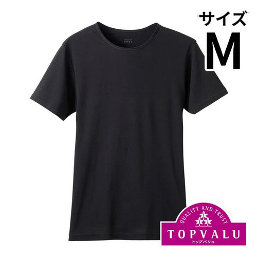 PEACE FIT(ピースフィット) COOL コットン 半袖クルーネックシャツ クロ M トップバリュ