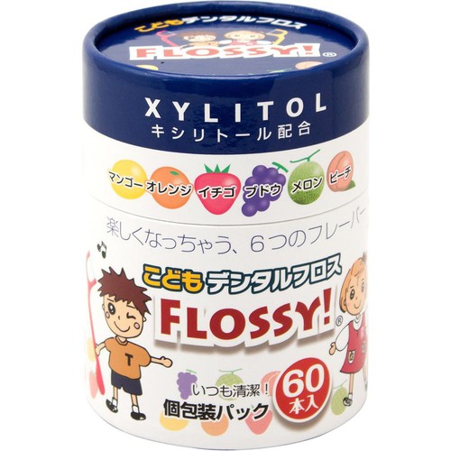 UFCサプライ こどもデンタルフロス FLOSSY 紙筒 60本入