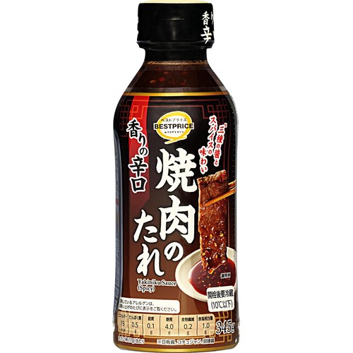 焼肉のたれ 香りの辛口 345g トップバリュベストプライス