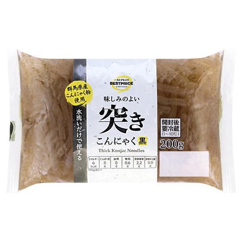 イブヌ　送料分 味しみのよい突きこんにゃく黑 200g トップバリュベストプライス Green