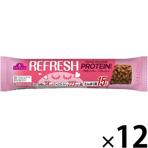 プロテインバーシリアルチョコ リフレッシュ 1ケース 35g x 12本 トップバリュ