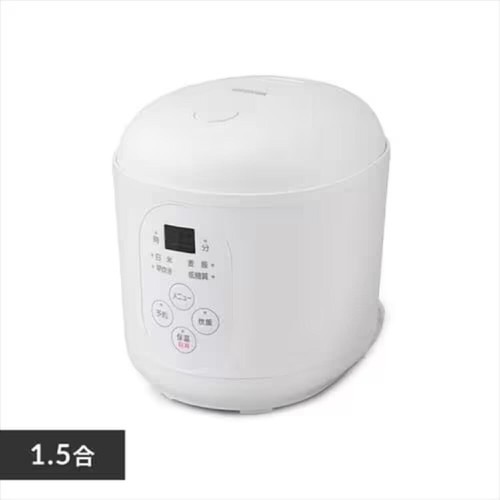 アイリスオーヤマ ジャー炊飯器1.5合 マイコン式 ホワイト RCMF15W