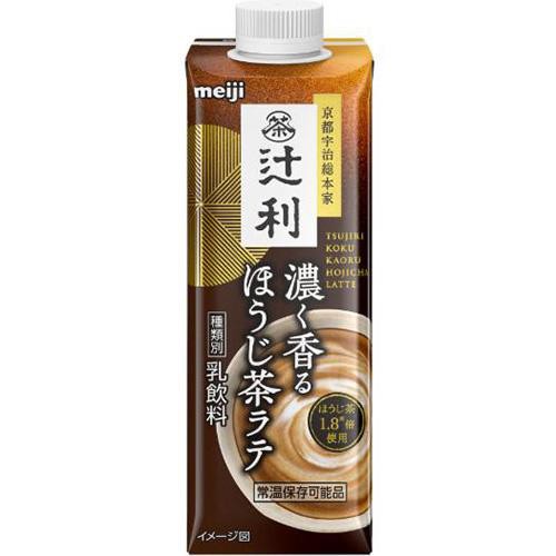 明治 辻利 濃く香る ほうじ茶ラテ 210ml