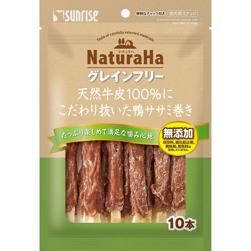【ペット用】 マルカン ナチュラハ グレインフリー こだわり抜いた鴨ササミ巻き 10本