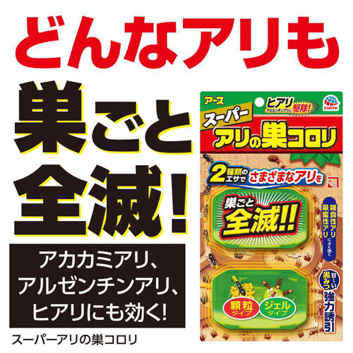 アース製薬 スーパー アリの巣コロリ 蟻 駆除エサ剤 2個