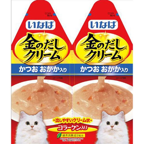 【ペット用】 いなば 金のだしクリーム かつお おかか入り コラーゲン入り 60g